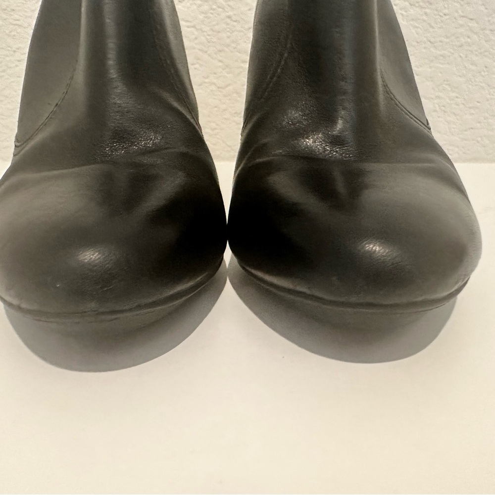 COACH Aliza Black Leather Ankle Boot Booties Size 8 - Picture 6 of 11